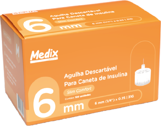 AGULH PARA CANETA DE INSUL 31G 6MM LARAR