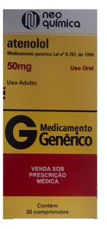 ATENOLOL 50MG CX 30 COMP NEO QUIMICA