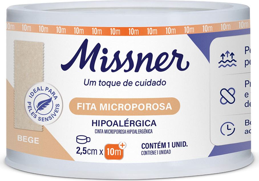 FITA MICROP 2,5CM X 10M BEGE MISSNER