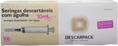 SERINGA 10ML C/AG 25X7 LS  - ENCAXE -
