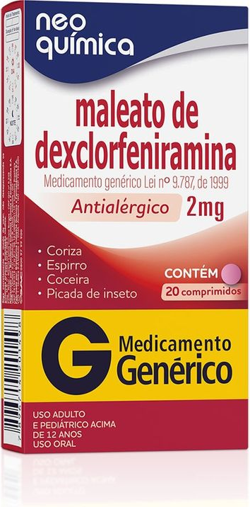 DEXCLOR 2MG CX 20 COMP NEO QUIMICA