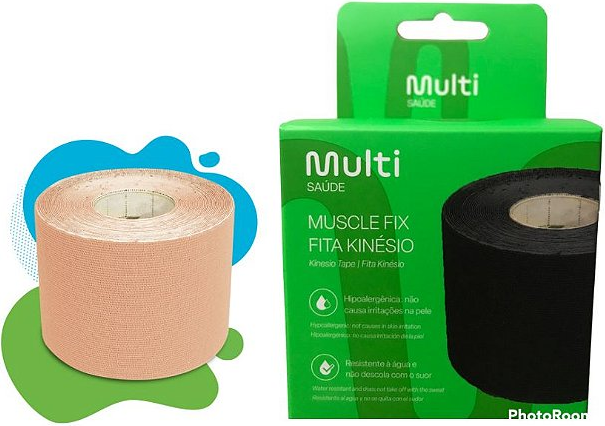 FITA KINESIO ROLO 5CMX5M BEGE MULTILASER