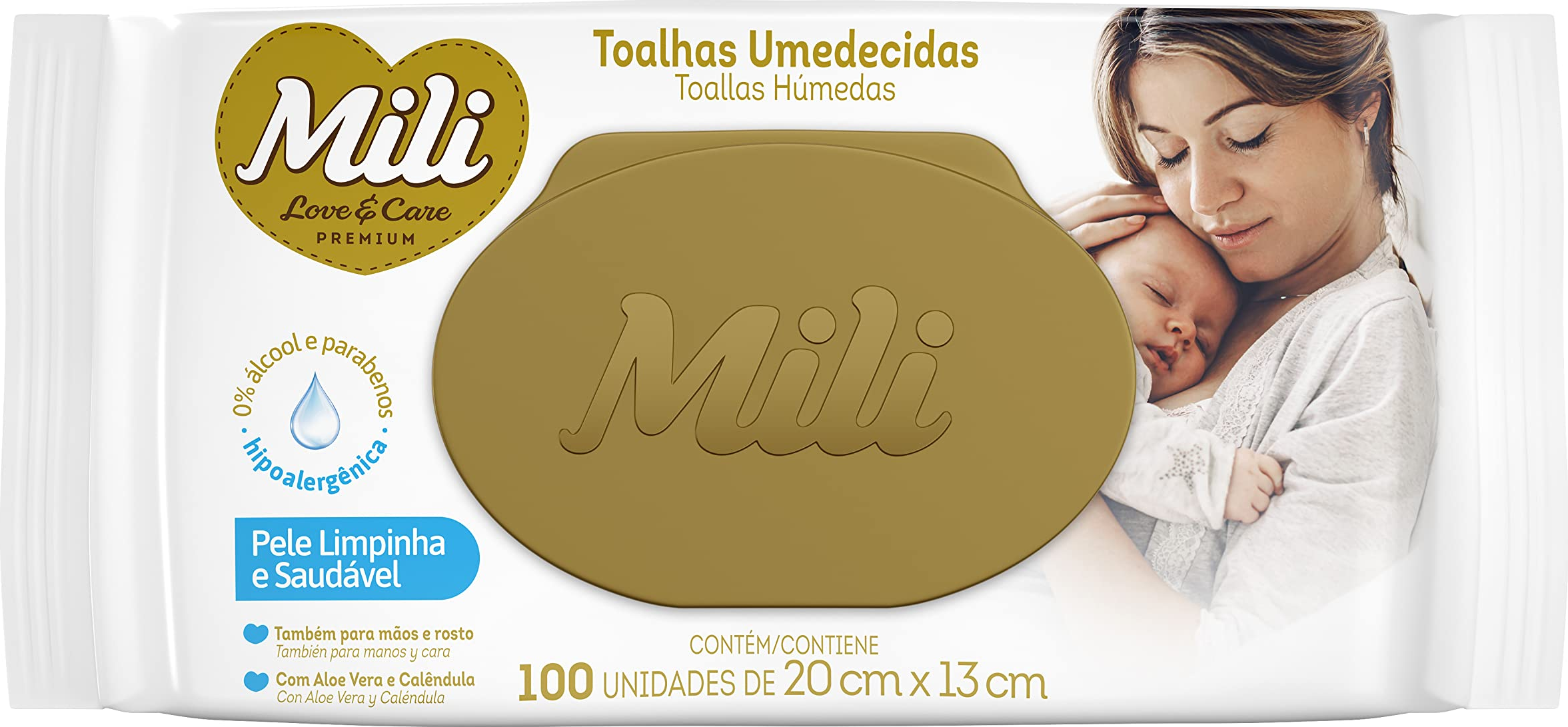 TOALHA UMED MILI LOVECARE 100 UNIDADES
