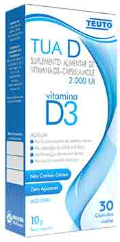 VITAMINA D3 0.7000UI CX 30 CAPS MOLE  - TUA D -  TEUTO
