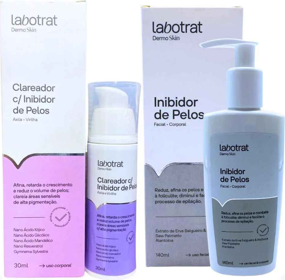 KIT FACIAL CLAREADOR DERMO SKIN C/ 4 ITENS LABOTRAT