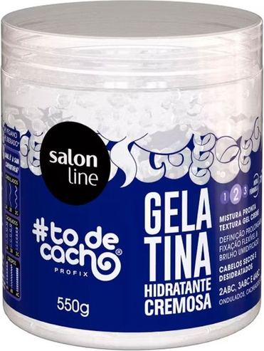 GELATINA SALON LINE TODECACHOS HIDRATANTE CREMOSA 550G