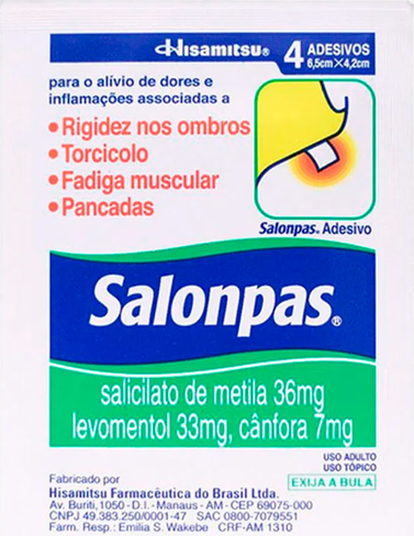 SALONPAS ASIVO PEQUENO 4 UNIDAS
