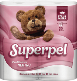 PAPEL HIG SUPERPEL FD 10CM X 30M 16PCTS C/04 ROLOS