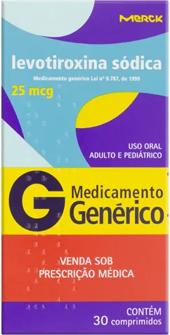 LEVOTIROXINA SODICA 25MCG CX 30 COMP MERCK