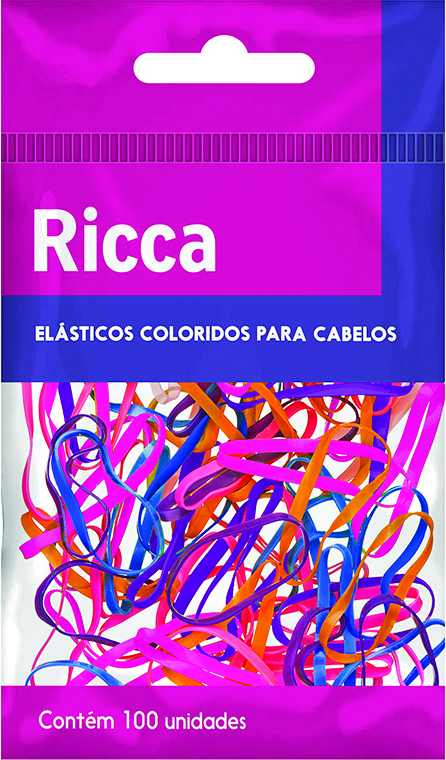 ELASTICOS COLORIDOS 100PCS RICCA