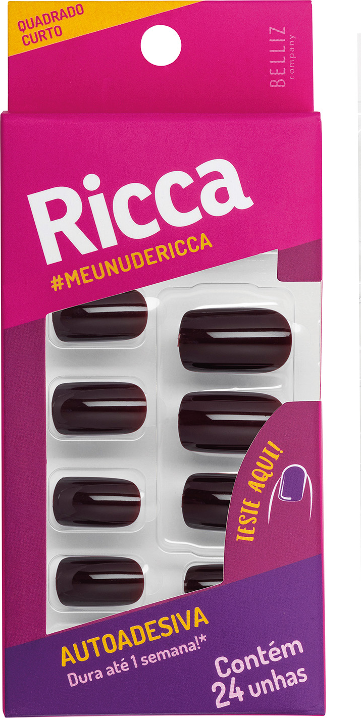 UNHAS RICCA AUTOADESIVAS CHOCOLATE