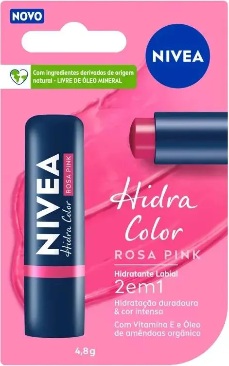 PROT LABIAL NIVEA HIDRA COLOR ROSA PINK 4.8G