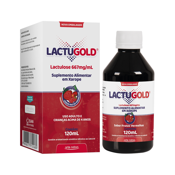 LACTULOSE  - LACTUGOLD -  FRUTAS VERMELHAS 120ML ARTE NATIVA