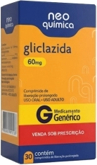GLICLAZIDA 60MG CX 30 COMP L NEO QUIMICA