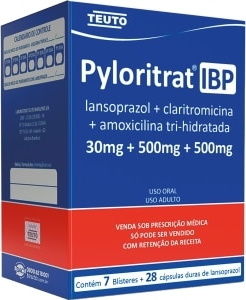 LANSOPRAZOL+CLARITRO+AMOXI CX 56 COMP  - PYLORITRAT IIBP -  TEUTO