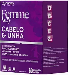 FEMME WAY CABELO E UNHA 60CP  PREVENT PHARMA