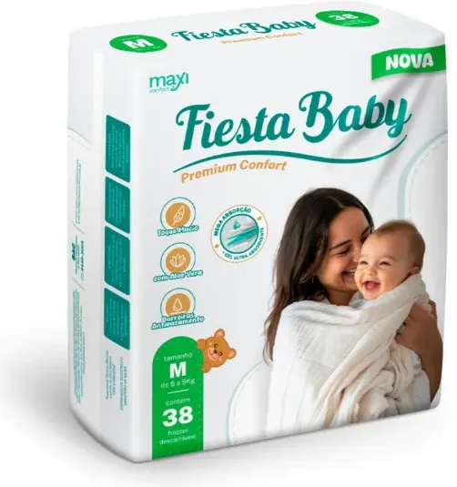 FRALDA INF FIESTA BABY MEDIA C/38