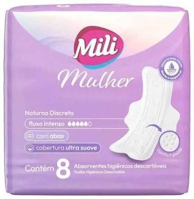 ABS MILI MULHER NOTURNO DISCRETO C/ABAS C/8 UN