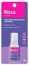 COLA PARA UNHAS POSTICAS RICCA 5G COM PINCEL