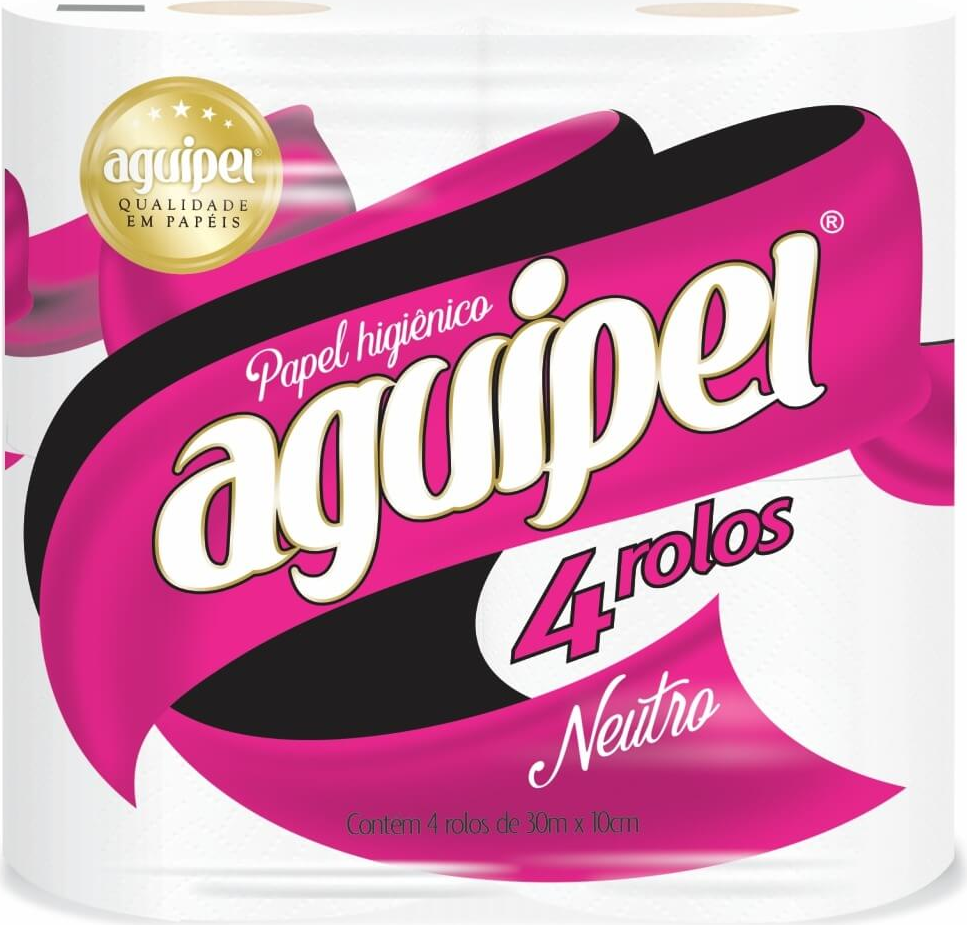 PAPEL HIG AGUIPEL FOLHA SIMPLES 30MTS 4 RL