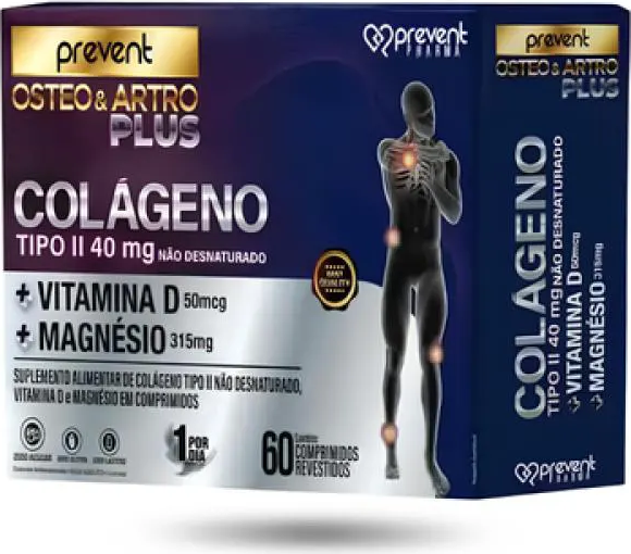OSTEO PLUS COLAGENO TIPO II+MAGNESIO+VIT D 60CP REV PREVENT