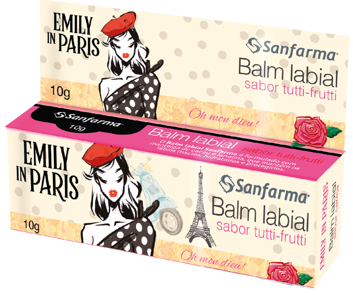 BALM LABIAL 10G SABOR TUTTI FRUTTI EMILY IN PARIS
