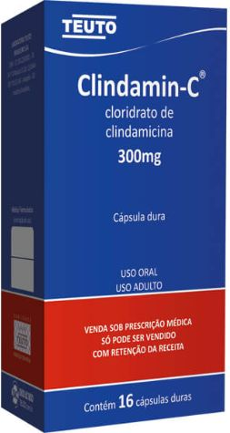 CLINDAMINC 300MG CX 16 CAPS GEL TEUTO
