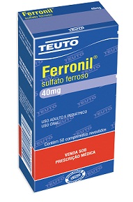 FERRONIL 40MG 50CP  - SULFATO FERROSO -  TEUTO