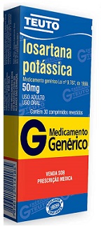 LOSARTANA 50MG CX 30 COMP TEUTO