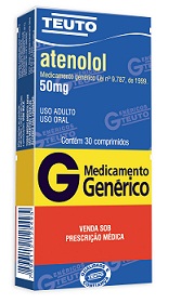 ATENOLOL 50MG CX 30 COMP TEUTO