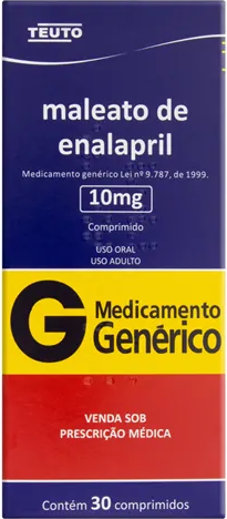 ENALAPRIL 10MG CX 30 COMP TEUTO