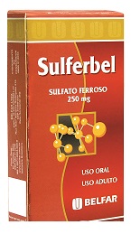 SULFATO FERROSO 50MG 50 DRG  - SULFERBEL -  BELFAR