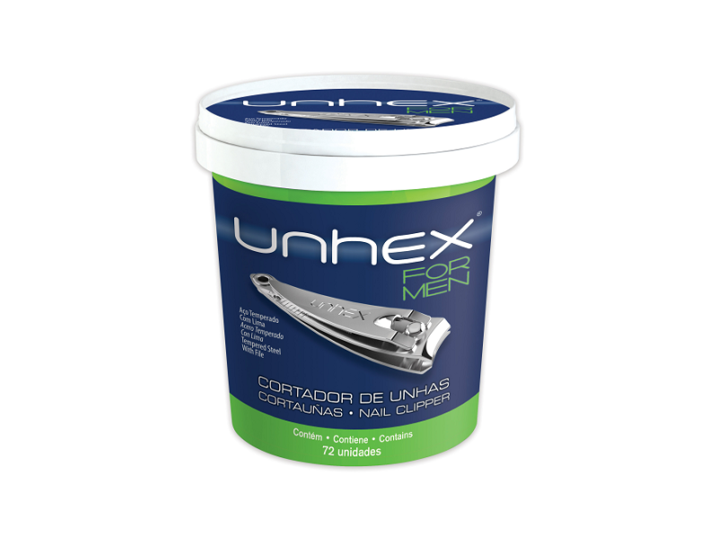 CORTADOR DE UNHAS C/72 ORIGINAL POTE UNHEX