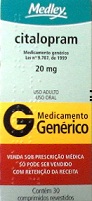 ESCITALOPRAM 20MG CX 30 COMP MEDLEY