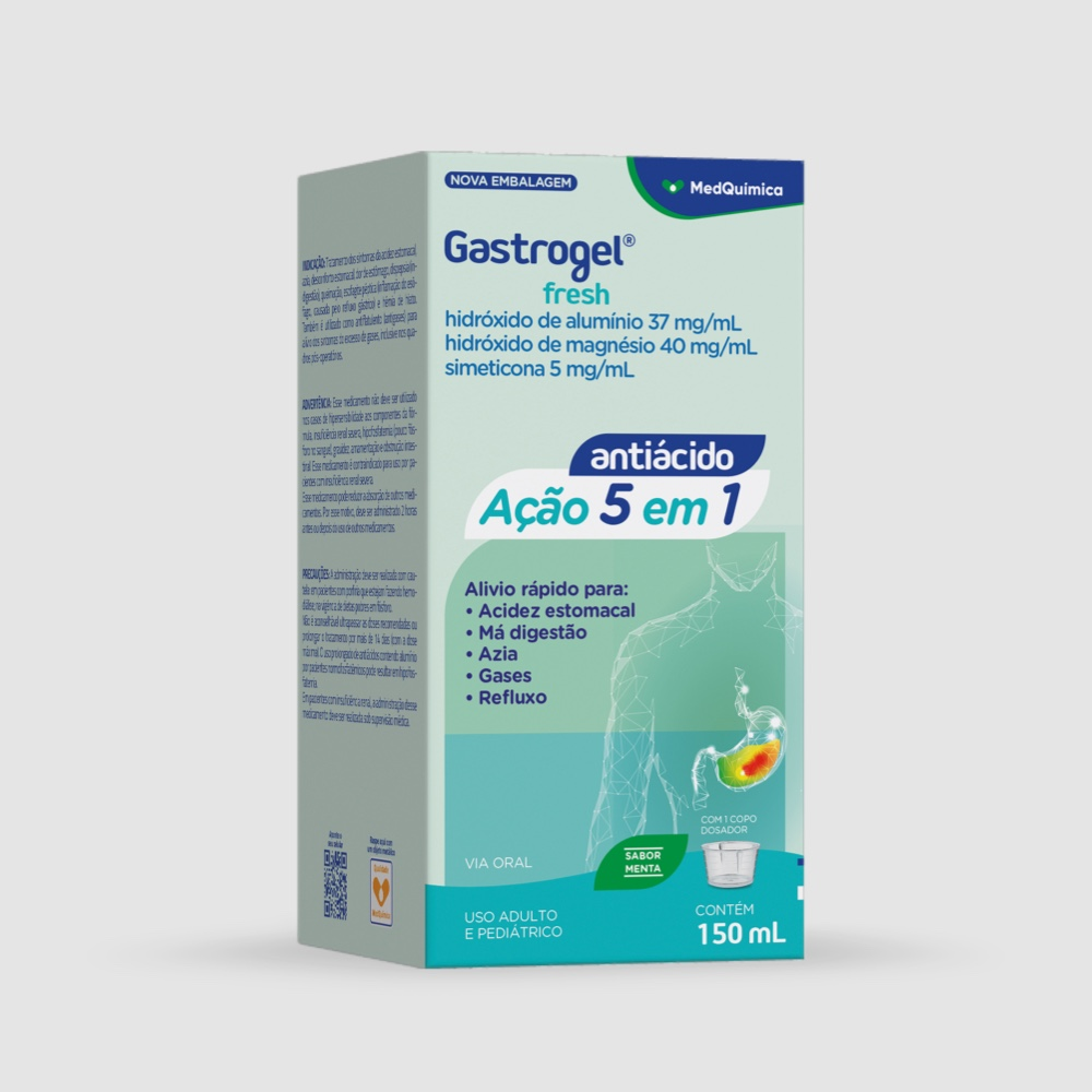 HIDROX ALUM 150ML  - HIDROX ALUM GASTROGEL FRESH -  MEDQUIMICA