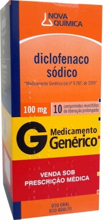 DICLOF SODICO 100MG CX 10 COMP L NOVA QUIMICA