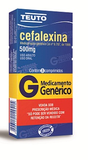 CEFALEXINA 500MG CX 08 COMP TEUTO