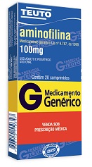 AMINOFILINA 100MG CX 20 COMP TEUTO