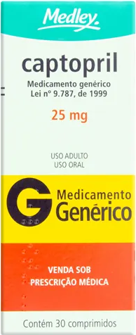 CAPTOPRIL 25MG CX 30 COMP MEDLEY