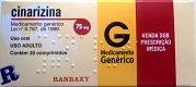 CINARIZINA 75MG CX 30 COMP  RANBAXY