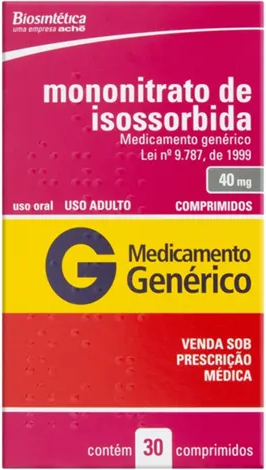 ISOSSORBIDA 40MG CX 30 COMP ACHE