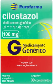 CILOSTAZOL 100MG CX 30 COMP EUROFARMA