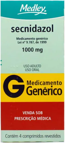 SECNIDAZOL 1000MG CX 04 COMP MEDLEY
