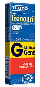 LISINOPRIL 10MG CX 30 COMP TEUTO