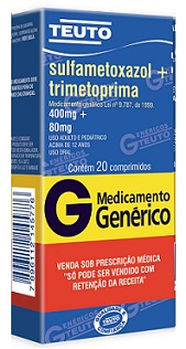 SULFAMETOXAZOL+TRIMETOPRIMA 400+80MG CX 20 COMP TEUTO