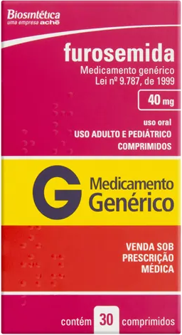 FUROSEMIDA 40MG CX 30 COMP ACHE