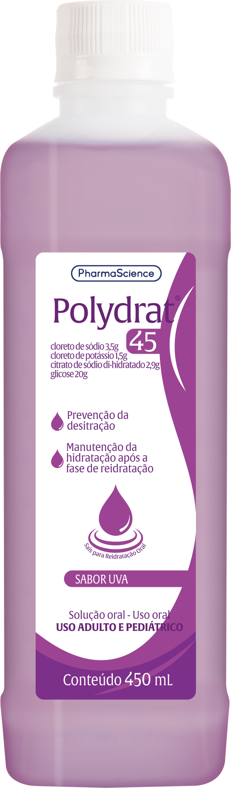 POLYDRAT UVA 450ML PHARMASCIENCE REHIDRATANTE