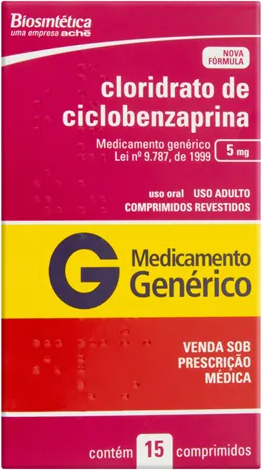 CICLOBENZAPRINA 5MG CX 15 COMP ACHE