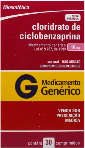 CICLOBENZAPRINA 10MG CX 30 COMP ACHE