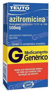 AZITROMICINA 500MG CX 5 COMP TEUTO